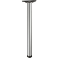 Table Leg Ø 60/80 mm Tubular Steel Steel Ø 60 mm height 710 mm silver coloured RAL 9006