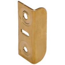 Striking Plate for Screw Fixing 33 x 13 x 9 mm Steel Brass plated