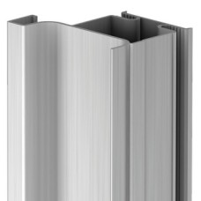 End Profile for Vertical Fixing between Cabinet and Door Gola System D Matt black powder coated length 2.67 m