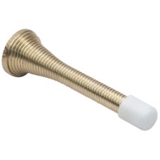 Spring Door Stop Wall Mounted Overall Projection 78 mm Steel with Plastic Buffer Zinc plated