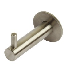 Coat Hook Brushed Stainless Steel 62 x Ø 35 mm Face fixing Length 62 mm