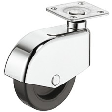 Enclosed Wheel Swivel Castor Ø 50 mm Load Capacity 50 kg Screw-on plate or M10 threaded bolt Without brake plate fixing
