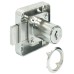 Dead bolt rim lock With fixed plate cylinder backset 25 mm Standard profile for series production of furniture Keyed different cylinder length 22 mm black key cap mounting: Drawer