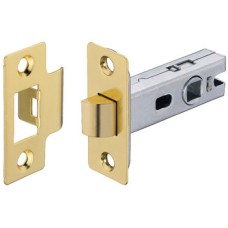 Mortice Latch Tubular Bolt Through Latchbolt Operated by Lever Handles Steel Backset 45 mm Case size 67 mm electro brassed