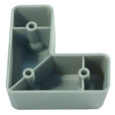 Furniture Foot 24 mm High Silver Coloured Plastic Silver coloured (RAL 9006)