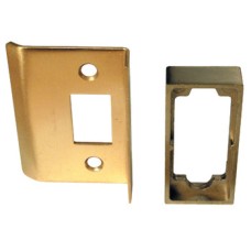Rebate Set for Heavy Duty Tubular Mortice Latch Mild Steel/Aluminium Gold anodised