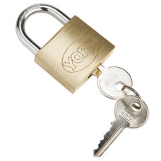 Padlock Standard 2 Point Locking Brass Hardened steel open shackle Long shackle keyed alike size (A) 40 mm