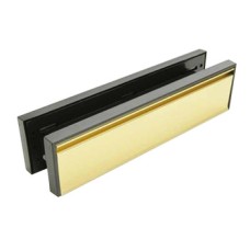 Letter Plate Assembly to Suit Non-Fire Rated Doors Steel/Plastic Gold