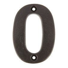 Numeral 0-9 Face Fixing Malleable Iron Number: 4 smooth black powder coated