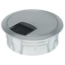 Cable Outlet Ø 80 mm Two Part Plastic With flexible brush seal Stainless steel coloured