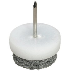 Pin Type Glide White Plasic with Grey Felt Glide Ø 20 mm