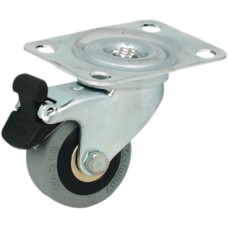 Single Wheel Castor Swivel with or without Brake Wheel Ø 50-75 mm Plate Fixing Screw-on plate or M10 threaded bolt Wheel Ø 75 mm Load capacity: 60 kg