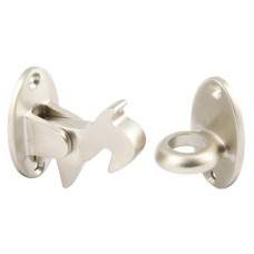 Door Holder Gravity Wall Face Fixing Hook and Eye Brass Automatic hold open Satin nickel plated