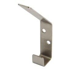 Hat and Coat Hook Stainless Steel 60 x 123 mm Face fixing Satin stainless steel finish