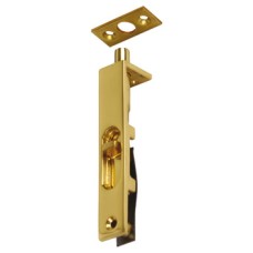 Furniture Bolt Flush Length 76 mm Brass For flush mounting in door edge Polished