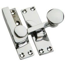 Sash Fastener Quadrant Arm Brass Polished chrome