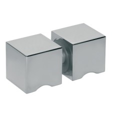 Shower Door Knob Two-Sided Door Knob 30 mm x 30 mm Suitable for toughened glass doors 8 mm thick Polished chrome finish