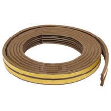 Raven Draught Seal E Strip for Door and Window Frames Self-adhesive Size: 4 x 9 mm brown