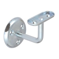 Handrail Bracket Ø 60 mm for Flat Based Handrails Mild Steel Face fixing White epoxy