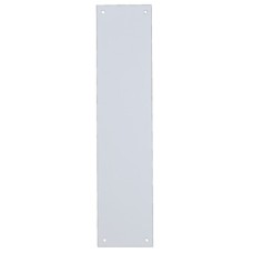 Push Plate Square Corners Width 75 mm 4 Fixing Holes Aluminium 1.5 mm thick Length x width: 325 x 75 mm 4 fixing holes satin anodised
