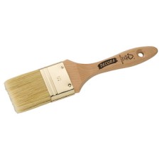 Flat Brush for Oils or Lacquers Size 9 Raw wood handle with poly mix bristles Width 50 mm