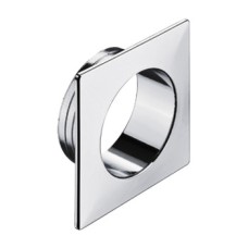 Square Rosette for 19 mm Door Thickness Polished chrome plated