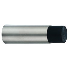 Door Stop Wall Mounted Ø 25 mm Stainless Steel Rubber Buffer Startec Length 48 mm satin