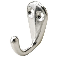 Coat Hook Single Aluminium 30-35 x 36-42 mm Height 36 mm depth 30 mm