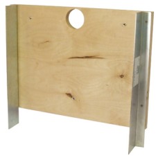 Wall Fixture for Brick Walls 430 x 500 mm Programma Cap Range PBA For installation of drop down shower seat Galvanized steel with wooden block
