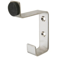 Hat and Coat Hook Buffered Grade 316 Stainless Steel 64 x 85 mm Face fixing Satin stainless steel finish