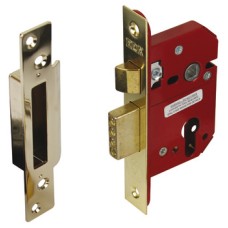 Mortice Sashlock Lock Case Only Steel and Zinc Alloy Backset 44 mm case size 67 mm brass effect