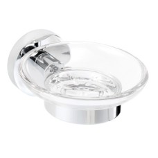 Soap Dish and Holder Height 60 mm x Width 108 mm x Depth 135 mm Britannia Concealed fixings Polished chrome finish