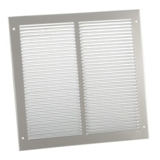 Louvered Air Transfer Grille for use with Intumescent Fire Grille or on their own Mild Steel Satin silver Cut out of door required (width x height): 457 x 254 mm