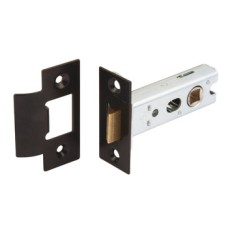 Mortice Latch Tubular Latchbolt Operated by Lever Handles Black Backset 57.5 mm case size 79 mm