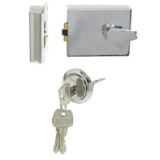 Nightlatch Rollerbolt Cylinder Rim Standard Case Backset 60 mm case size 92 mm polished chrome