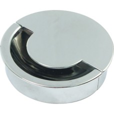 Cable Outlet Ø 80 mm Two Part Steel Depth 20 mm Polished chrome finish