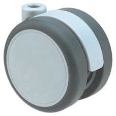 Swivel Twin Wheel Castor without Brake Ø 75 mm Hooded Ø 10 mm Pin Hole Wheel Ø 75 mm load capacity 60 kg