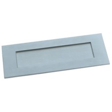 Letter Plate Sprung Flap 355 x 114 mm Brass Polished chrome