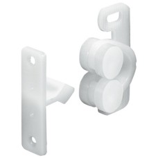 Twin Roller Catch for Screw Fixing Spring Loaded Nylon Brown