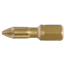 Driver Bit Torsion Short Pozi 1/4' For screw Ø 3 mm Size: PZ1