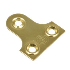 Mirror Fitting Plate Length 32 mm Countersunk Holes Brass
