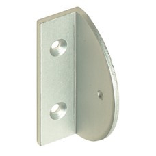 Open Sided Brackets Cubicle Fittings for 17-21 mm Board Partitions Aluminium Satin anodised finish