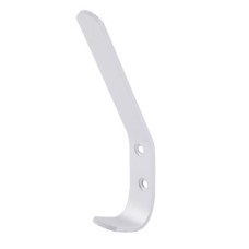 Hat and Coat Hook Aluminium 47 x 132 mm Face fixing Satin anodised aluminium finish