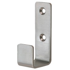 Coat Hook Grade 316 Stainless Steel 28 x 58 mm Face fixing Satin stainless steel finish