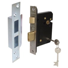 Sashlock Mortice Security 5 Lever Case Size 64/76 mm Keyed alike backset 44 mm case size 64 mm polished brass