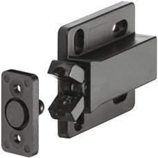 Pressure Catch for Screw Fixing Non-Magnetic Plastic Pull approx. 3 kg black