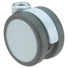 Swivel Twin Wheel Castor without Brake Ø 65 mm Ø 10 mm Pin Hole Wheel Ø 65 mm load capacity 50 kg
