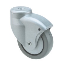 Swivel Single Wheel Castor without Brake Ø 80 mm Ø 10 mm Pin Hole Wheel Ø 80 mm load capacity 70 kg