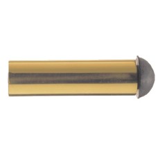 Door Stop Wall Mounted Overall Projection 77 mm Brass Rubber Buffer Concealed fixing Polished brass