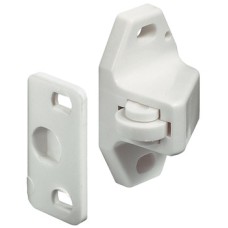 Roller Catch for Screw Fixing Plastic Without counterpiece white